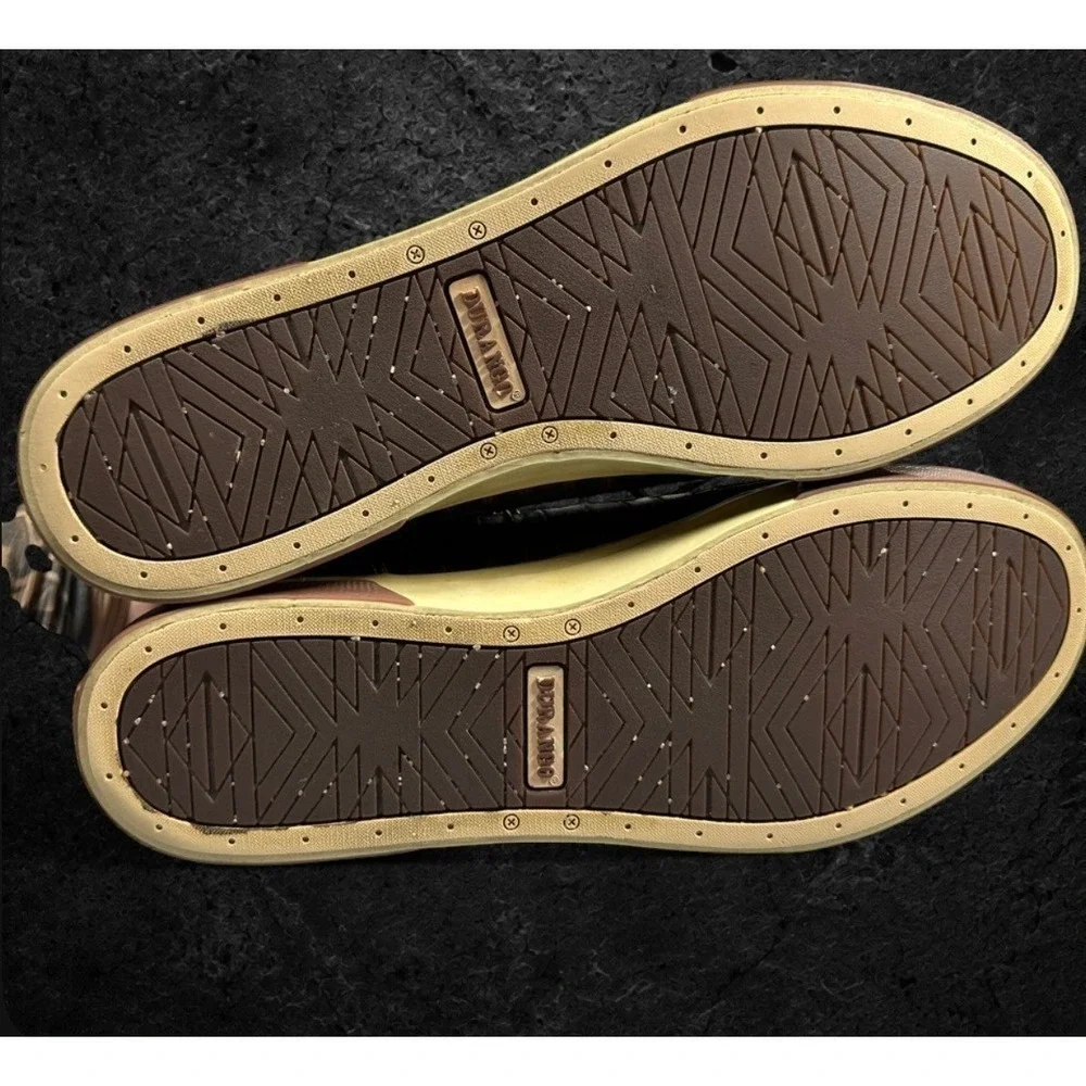 Durango Music City Leather Sneakers 11 Brown Gator‎ Embossed Western Lacer Mens